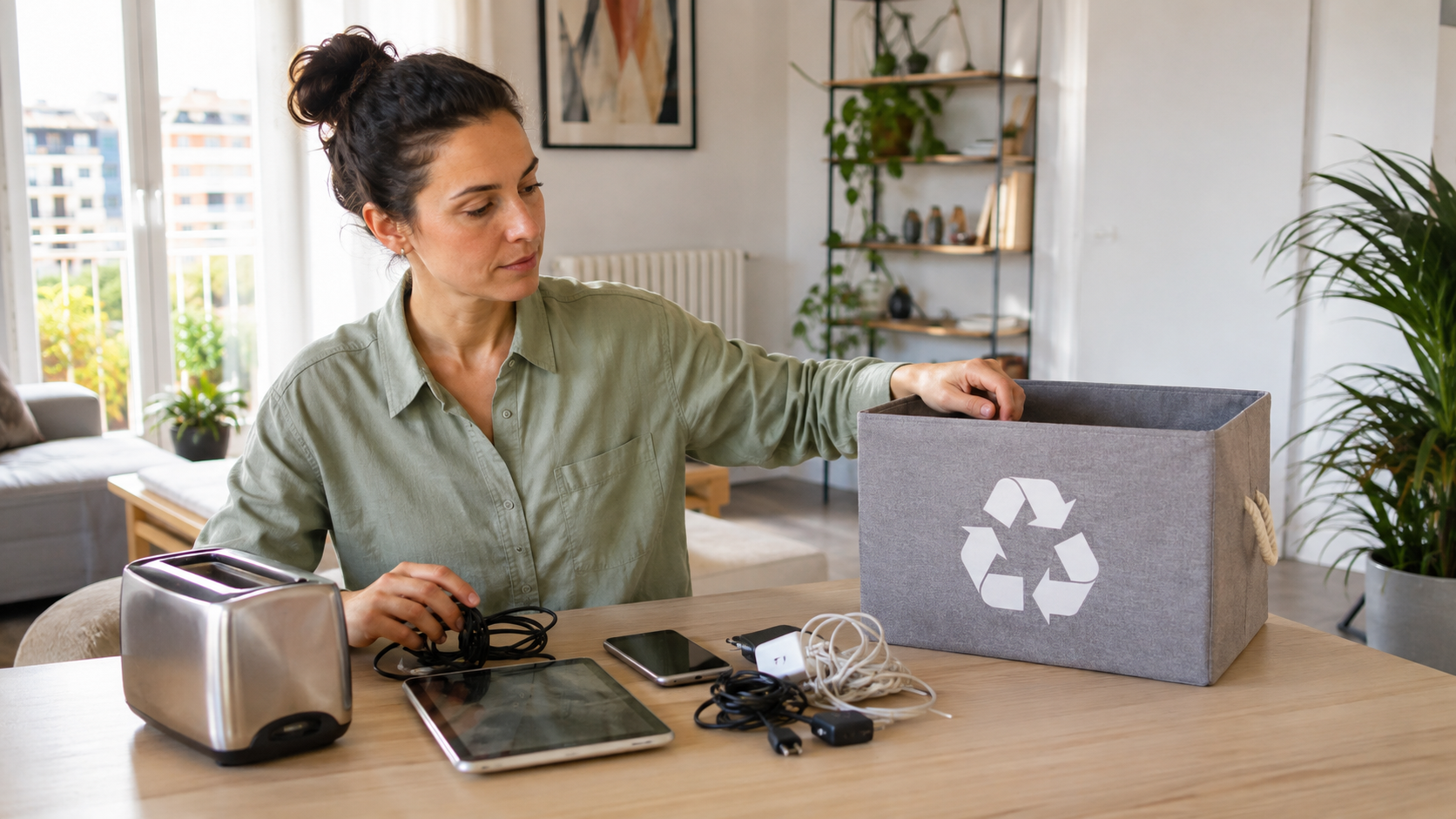 Dónde reciclar aparatos eléctricos y electrónicos en España: móviles, cables y pequeños electrodomésticos